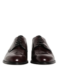 Black Lace Up Leather Dress Derby Men Shoes 100lf