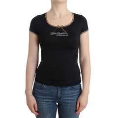 Women's Black Elastane Top