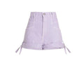 Women's Purple Cotton Shorts