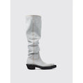 Women's Blue Denim And Rubber Ankle Boots
