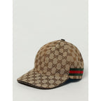 Beige Cotton And Leather Cap (Baseball Hat)