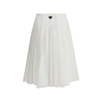 White Cotton Long Skirt