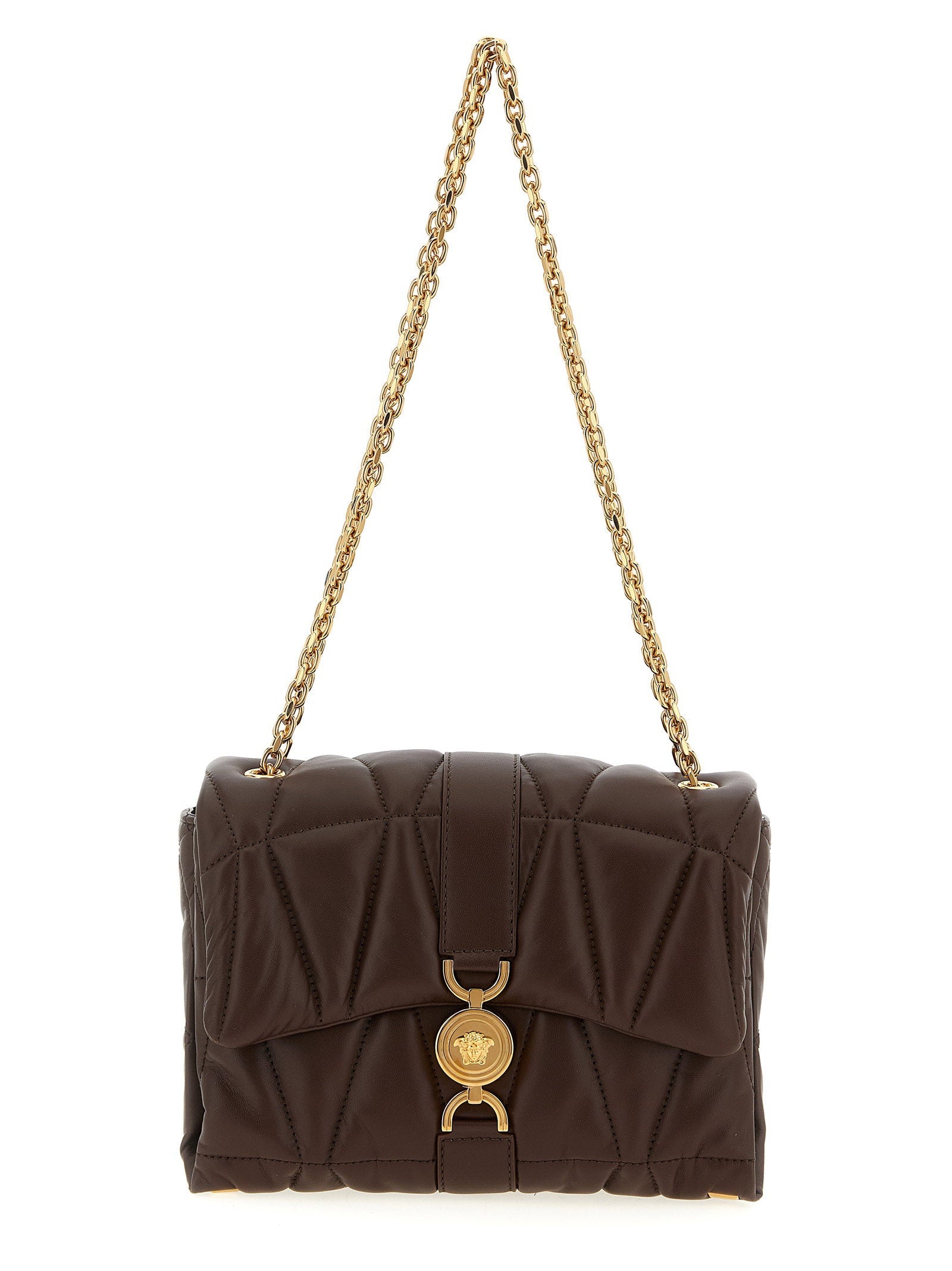 Versace Kleio Shoulder Bag — Brown