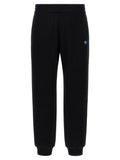 Versace Logo-Embroidered Cotton Joggers — Black