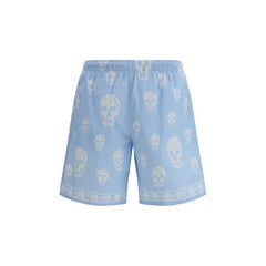 Men's Blue Polyamide Shorts