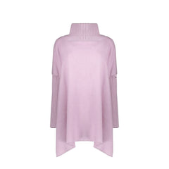 Women's Purple Virgin Wool Poncho Clothing