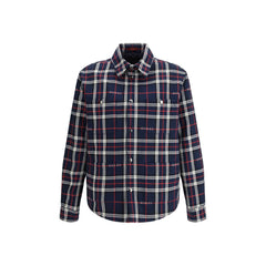 Men's Blue Cotton Jacket Clothing