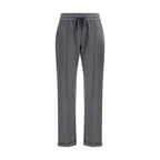 Gray Cotton Athletic Pants