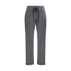 Women's Gray Cotton Athletic Pants