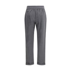 Gray Cotton Athletic Pants