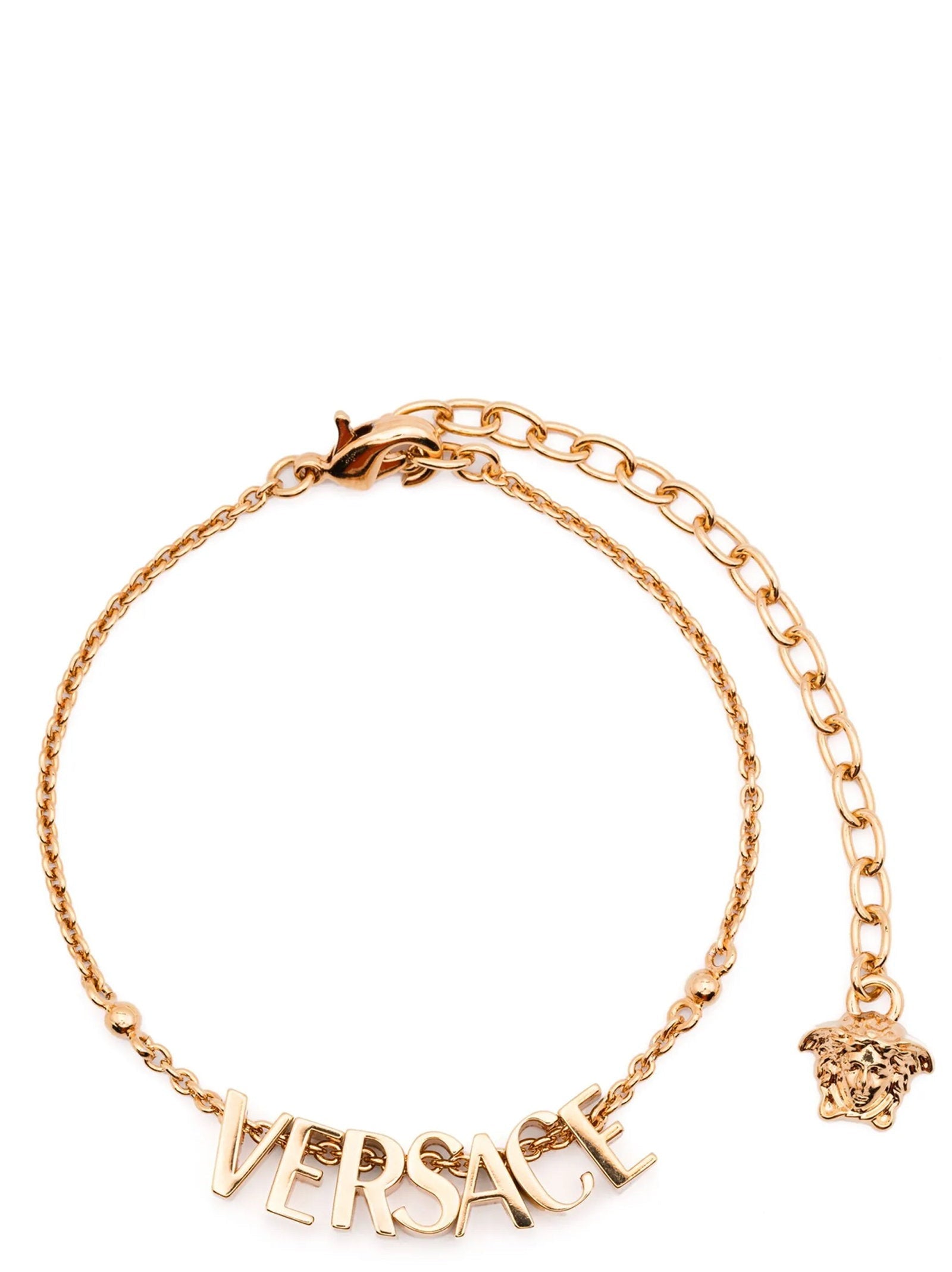 Versace Logo Lettering Bracelet — Gold
