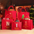 Gorro de Navidad personalizado con iniciales Bolsa de yute grande con nombre Fiesta de Navidad Regalo para niños Familia Amigos