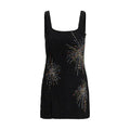 Women's Black Nylon Casual Dress
