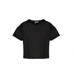 Women's Black Elastane T-Shirt
