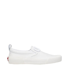 Men's White Leather Slip-On Loafers