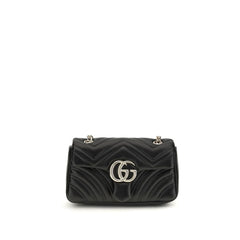 Women's Gg Marmont Shoulder Bag Black Lambskin