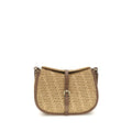 Women's Beige Raffia Shoulder Bag