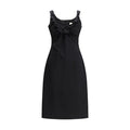 Women's Black Cotton Casual Dress