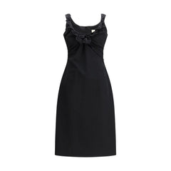 Women's Black Cotton Casual Dress