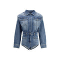 Women's Blue Cotton Jumpsuit