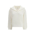 Women's White Cotton Sweatshirt Clothing