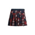 Women's Multicolor Wool Mini Skirt