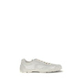 Women's White Fabric Low Top Sneakers