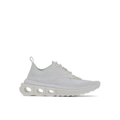 Men's White Nylon Athletic Sneakers