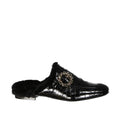 Women's Black Calfskin Mules