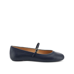 Women's Blue Fabric Ballet Flats