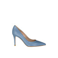 Women's Pointed-Toe Leather Pump Blue