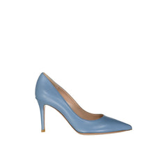 Women's Pointed-Toe Leather Pump Blue
