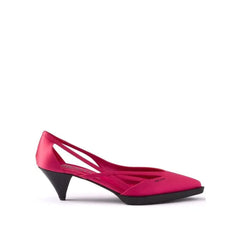 Women's Silk Cut-Out Pump Pink Leather
