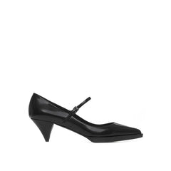 Women's Calfskin Cone Pump Black Calf Leather