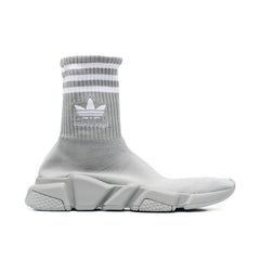 Women's Gray Nylon Athletic Sneakers