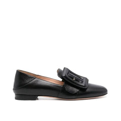 Women's Black Calfskin Slip-On Loafers
