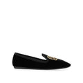 Women's Black Fabric Ballet Flats