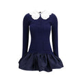 Women's Blue Viscose Cocktail Dress