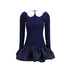 Women's Blue Viscose Cocktail Dress