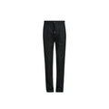 Men's Black Elastane Casual Pants