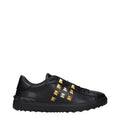 Men's Black Leather Sneakers