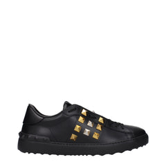 Men's Black Leather Sneakers