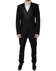 Men's Black Virgin Wool Tuxedo Clothing