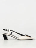 Women's Buckle-Detailed Slingback Heel White