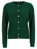 Versace V-Pattern Jacquard Knit Cardigan — green