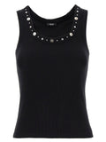 Versace Studded Medusa Tank Top — Black
