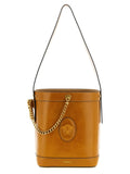 Versace Pivot Bucket Bag — Brown