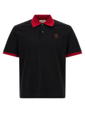 Versace Medusa-Embroidered Cotton Piqué Polo — Black