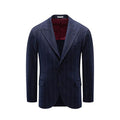 Men's Blue Virgin Wool Coat Clothing