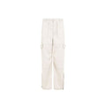 Men's Beige Polyester Cargo Pants